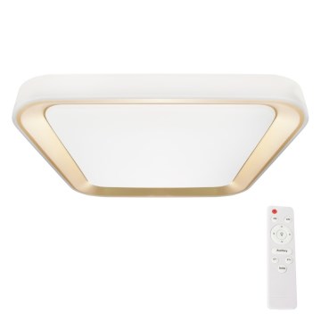 LED Regulējams griestu gaismeklis QUADRO LED/38W/230V 3000-6000K balts/zelts + tālvadība