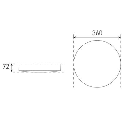 LED Regulējams vannas istabas griestu gaismeklis VARIO LUMO LED/13/18W/230V 3000/4000/5700K Ø 36 cm IP44 balts