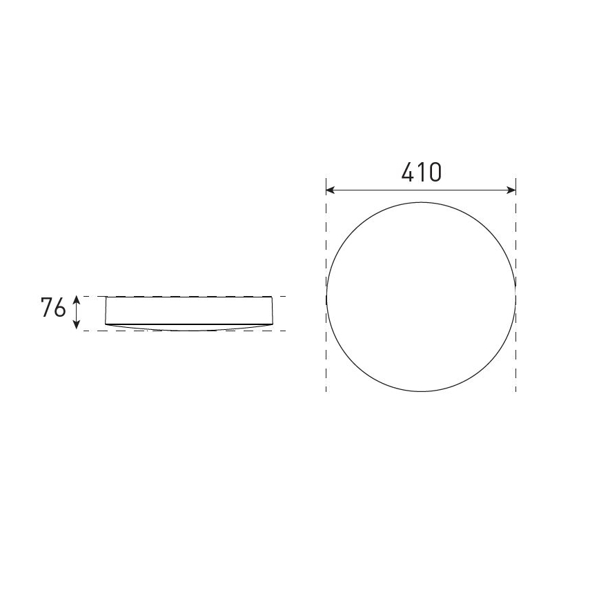LED Regulējams vannas istabas griestu gaismeklis VARIO LUMO LED/22/32W/230V 3000/4000/5700K diam. 41 cm IP44 melns