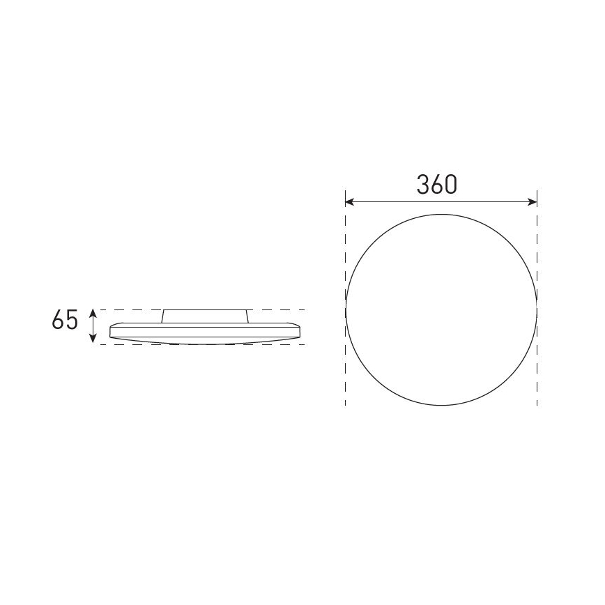 LED Regulējams vannas istabas griestu gaismeklis VARIO NOVA LED/13/18W/230V 3000/4000/5700K Ø 36 cm IP44 melns
