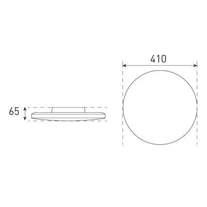 LED Regulējams vannas istabas griestu gaismeklis VARIO NOVA LED/22/32W/230V 3000/4000/5700K diam. 41 cm IP44 melns