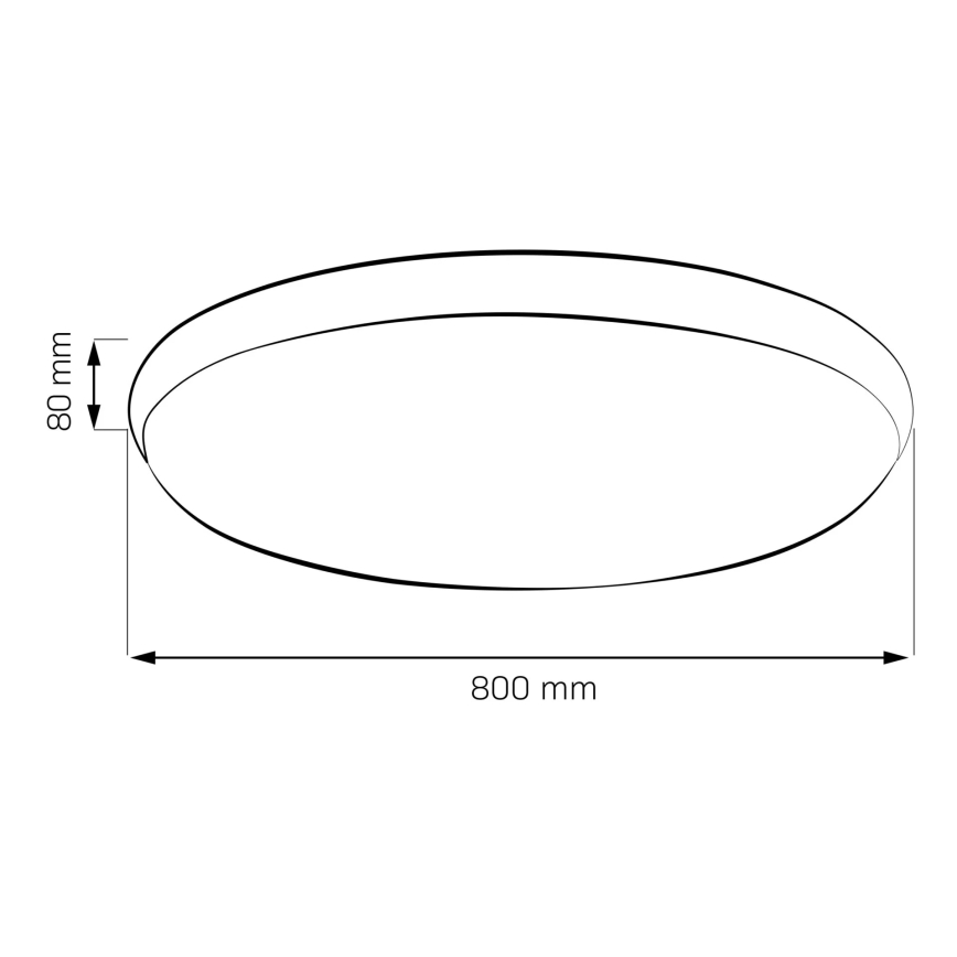 Regulējama LED griestu lampa KERN LED/80W/230V 3000/4000/6000K diam. 80 cm zeltaina + tālvadība
