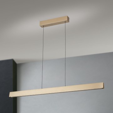 LED regulējams lustra uz stieples TARA LED/44W/230V 2700/3800/4500/5700K zelta krāsā