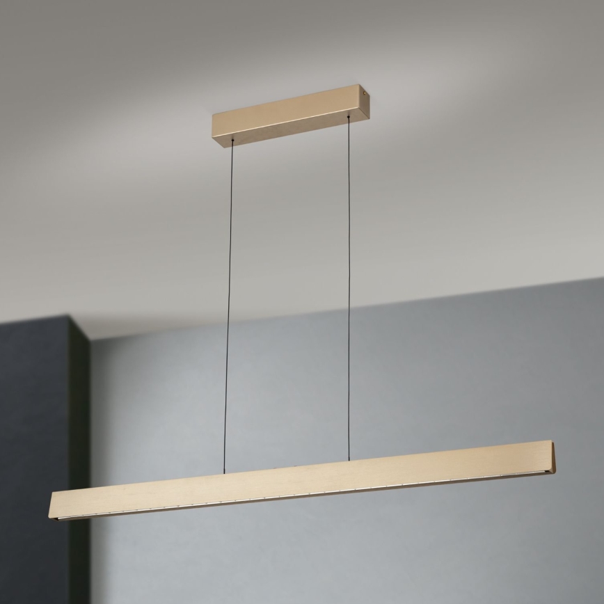 LED regulējams lustra uz stieples TARA LED/44W/230V 2700/3800/4500/5700K zelta krāsā