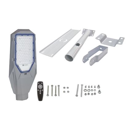 LED regulējams prožektors ar krēslas sensoru un saules paneli LED/200W/20000 mAh 6500K IP65 pelēks