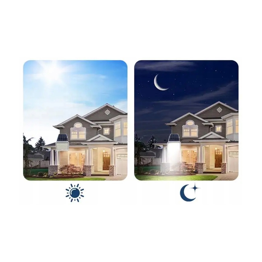 LED regulējams saules prožektors LED/50W/3,2V 5000K 6000 mAh IP65 melns + tālvadība