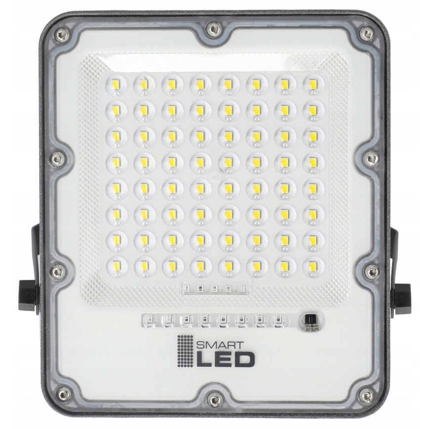 LED regulējams saules prožektors LED/50W/3,2V 5000K 6000 mAh IP65 melns + tālvadība