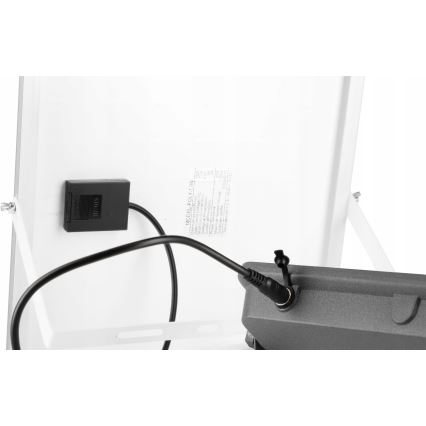 LED regulējams saules prožektors LED/50W/3,2V 5000K 6000 mAh IP65 melns + tālvadība