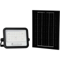 LED regulējams saules prožektors LED/100W/3,2V 2000-8000K IP65 5000 mAh melns + tālvadības pults