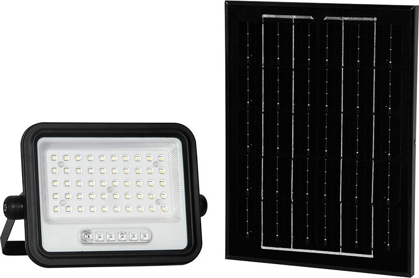 LED regulējams saules prožektors LED/100W/3,2V 2000-8000K IP65 5000 mAh melns + tālvadības pults