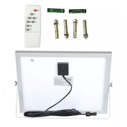 LED regulējams saules prožektors LED/16W/3,2V 4000K IP65 10000 mAh + tālvadība