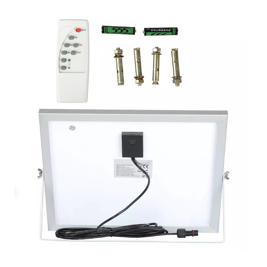 LED regulējams saules prožektors LED/16W/3,2V 4000K IP65 10000 mAh + tālvadība