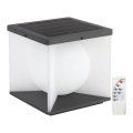 LED regulējams saules sienas gaismeklis LED/8W/3,7V IP65 3000K 5200 mAh + tālvadības pults
