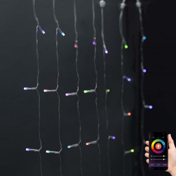 LED RGB aizkari 180xLED/7 funkcijas 6m IP65 Wi-Fi Tuya
