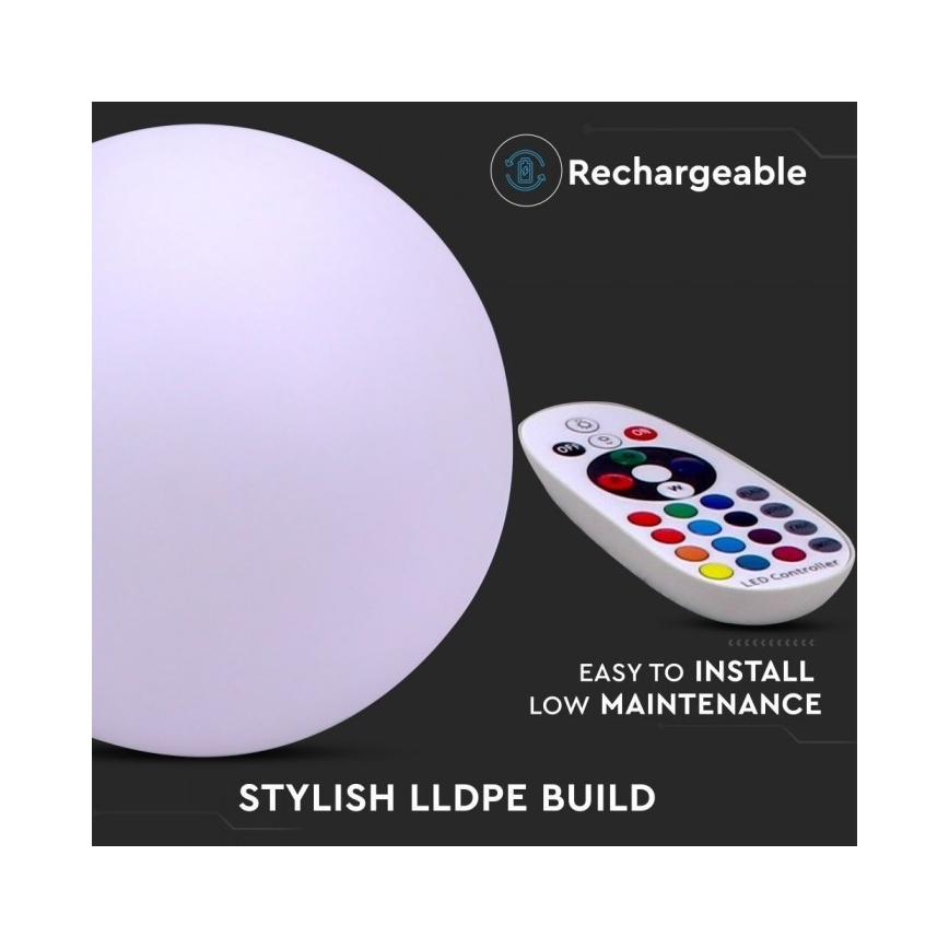 LED RGB Aptumšojama āra lampa LED/1W/230V 30cm IP67
