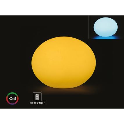 LED RGB Aptumšojama āra lampa LED/1W/5V 1000 mAh 20cm IP67 + tālvadības pults