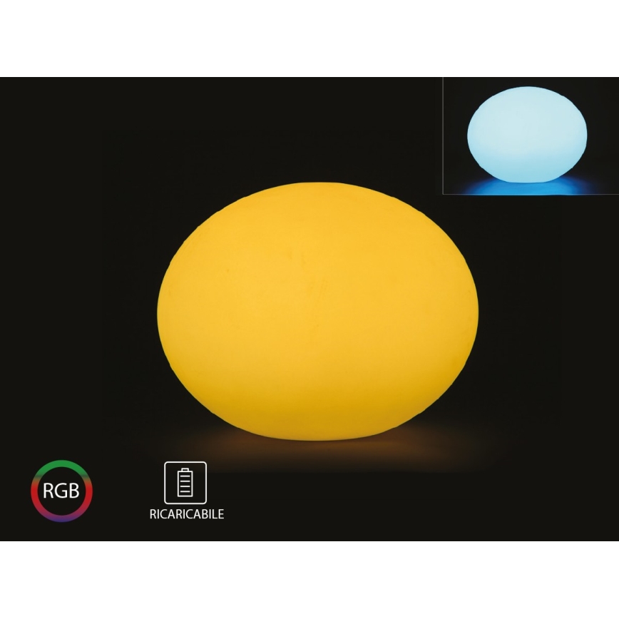 LED RGB Aptumšojama āra lampa LED/1W/5V 1000 mAh 20cm IP67 + tālvadības pults