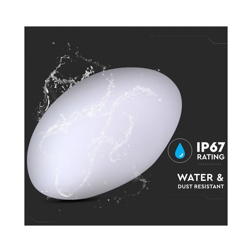 LED RGB Aptumšojama āra lampa LED/1W/5V 28cm IP67 1000 mAh + tālvadības pults