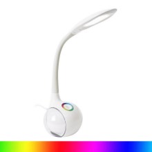 LED RGB Aptumšojama galda lampa LED/7W/230V balta