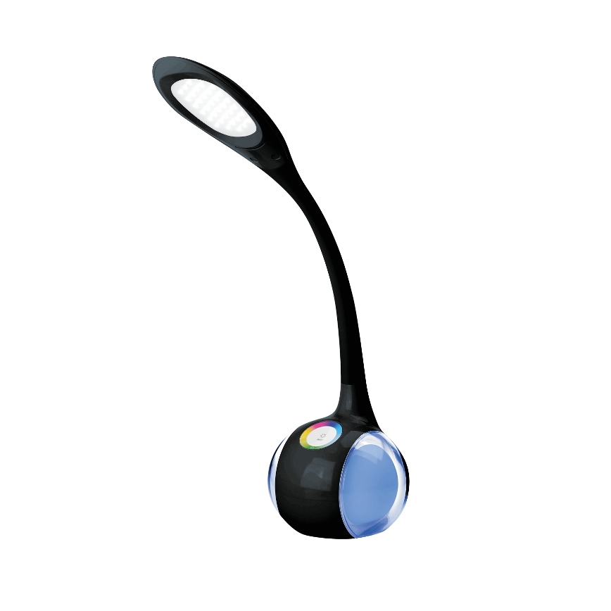 LED RGB Aptumšojama galda lampa LED/7W/230V melna
