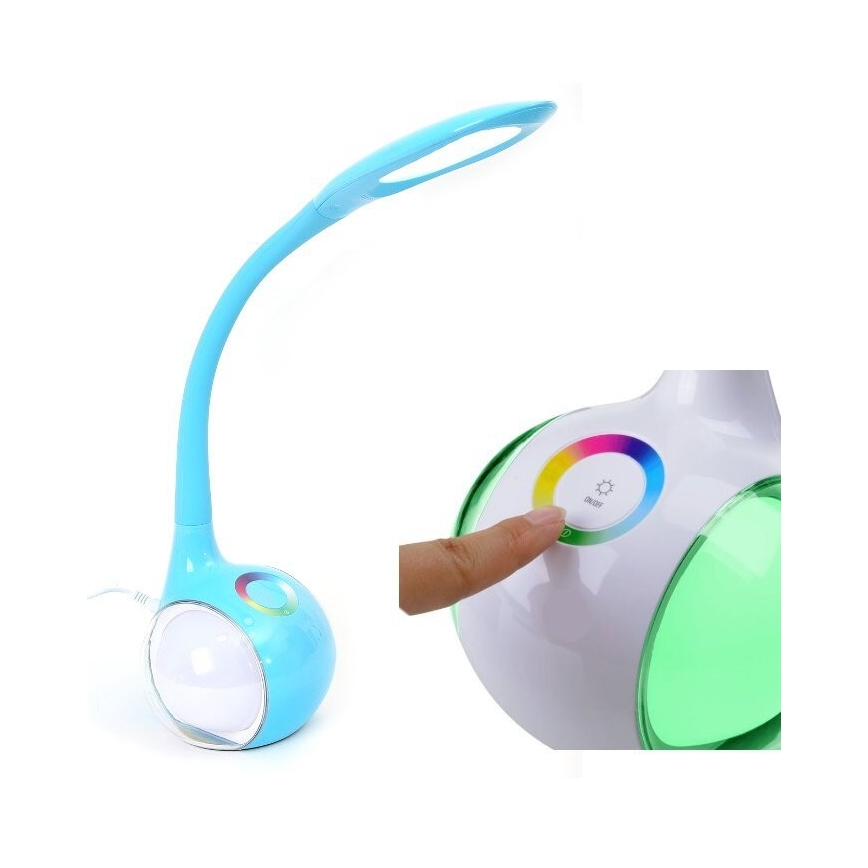 LED RGB Aptumšojama galda lampa LED/7W/230V, zila