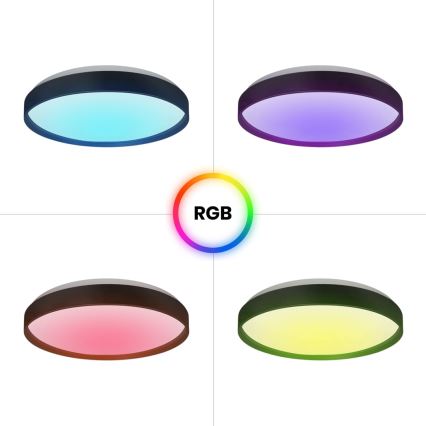 LED RGB Aptumšojama griestu lampa RINGO LED/36W/230V + tālvadības pults