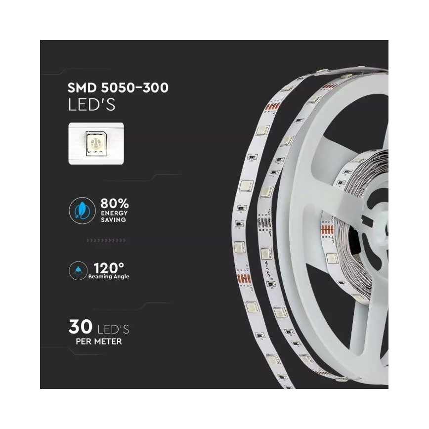 LED RGB Aptumšojama josla 2x5m LED/48W/230V + tālvadības pults