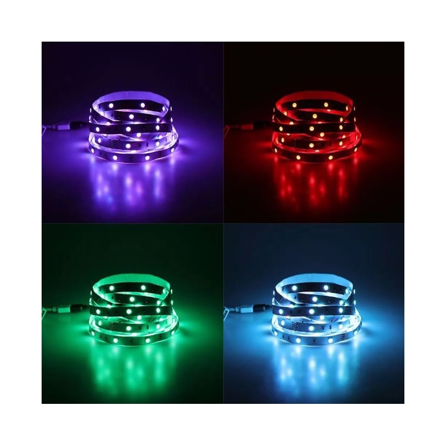 LED RGB Aptumšojama josla 2x5m LED/48W/230V + tālvadības pults