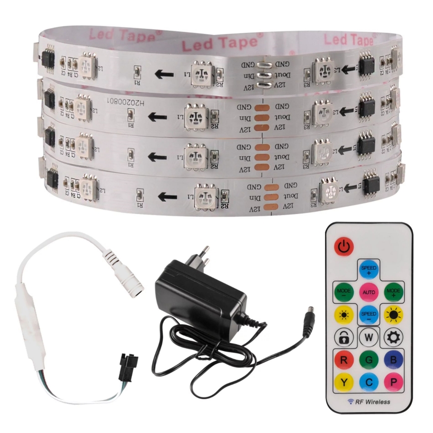 LED RGB Aptumšojama josla MAGIC 2 m LED/12W/230V + TP