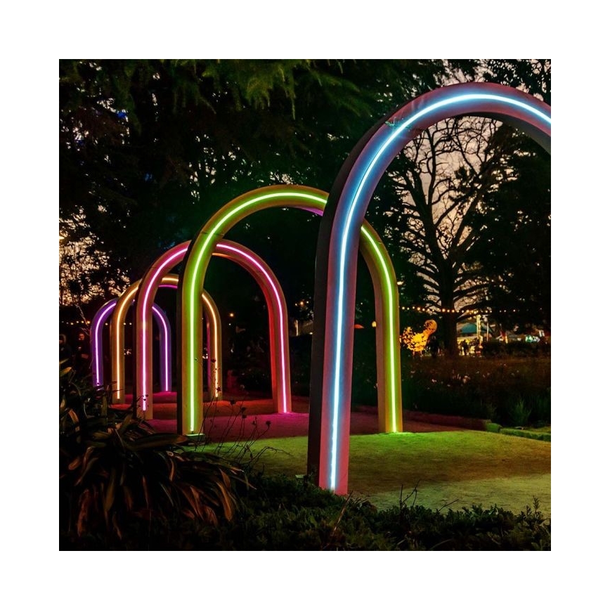 LED RGB Aptumšojama saules enerģijas josla LED/1,2W/3,7V IP67 5m + tālvadības pults