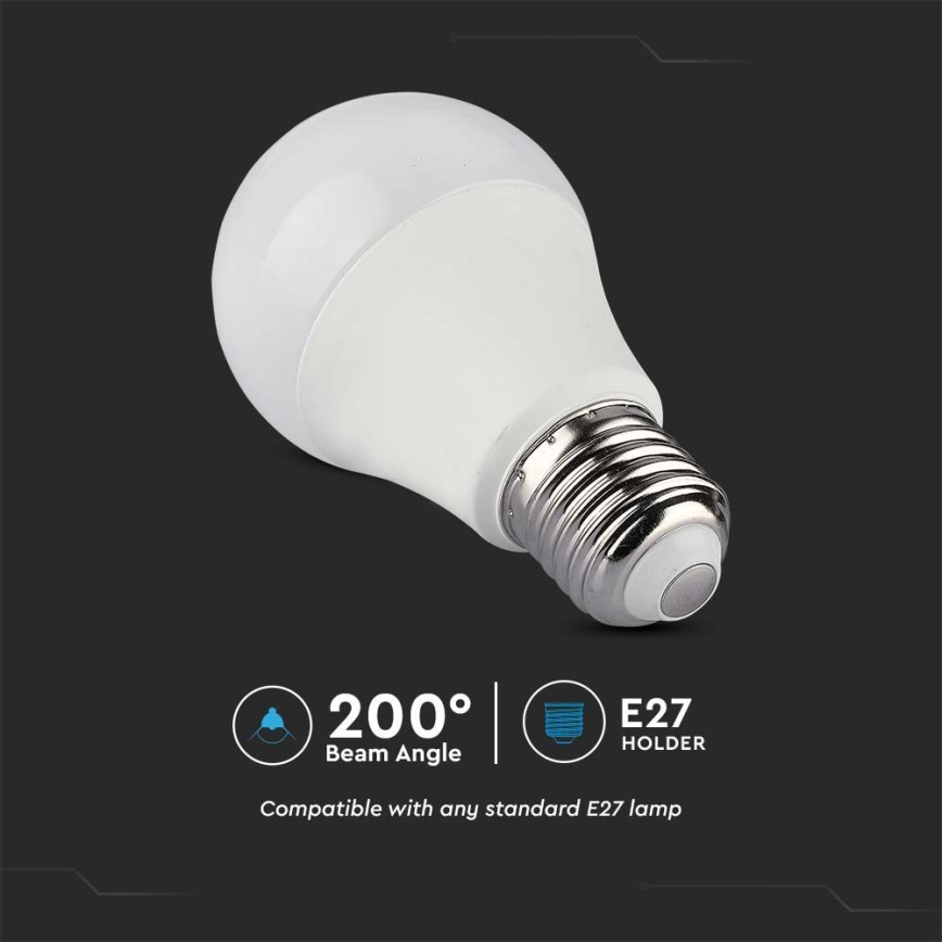 LED RGB Aptumšojama spuldze A60 E27/8,5W/230V 4000K + tālvadības pults