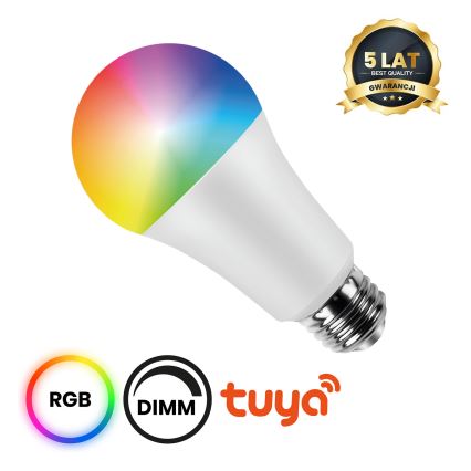 LED RGB Aptumšojama spuldze A60 E27/8W/230V 2700-6500K Wi-Fi Tuya