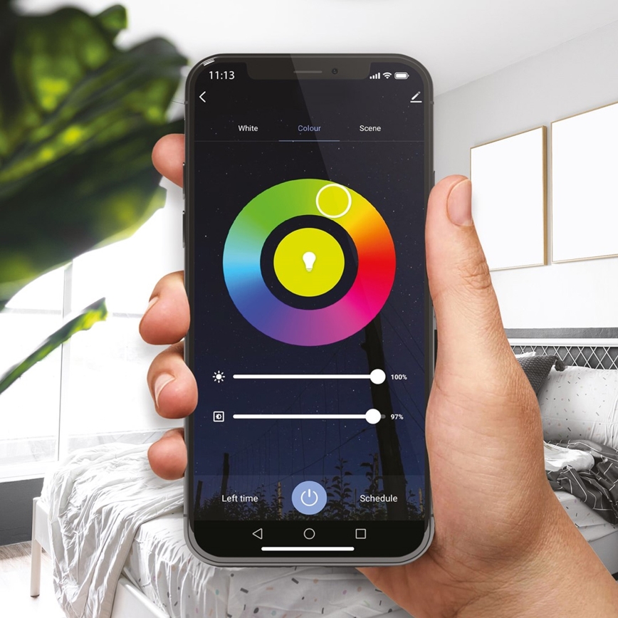 LED RGB Aptumšojama spuldze A60 E27/8W/230V 2700-6500K Wi-Fi Tuya