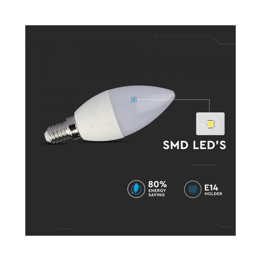 LED RGB Aptumšojama spuldze E14/3,5W/230V 6400K + TP