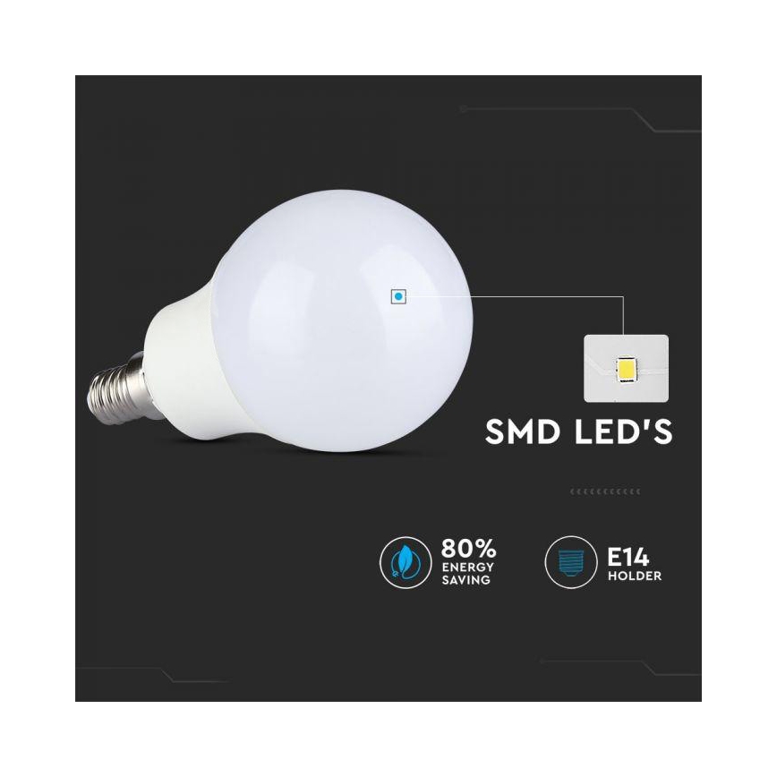 LED RGB Aptumšojama spuldze E14/3,5W/230V 6400K + TP