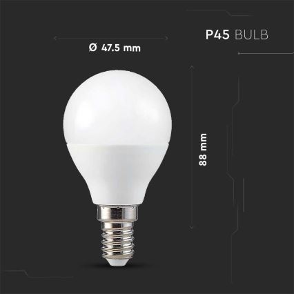 LED RGB Aptumšojama spuldze P45 E14/4,8W/230V 3000K + tālvadības pults