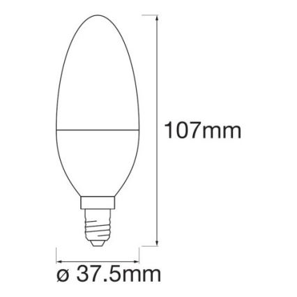 LED RGB Aptumšojama spuldze SMART+ E14/5W/230V 2700K-6500K - Ledvance