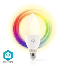 LED RGB Aptumšojama spuldze Smartlife E14/4,9W/230V Wi-Fi 2700-6500K