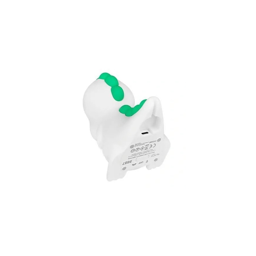 LED RGBW Aptumšojama uzlādējams bērnu nakts lampa LED/2,5W/5V 3000K 1200 mAh dinozaurs