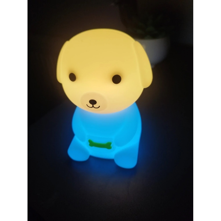 LED RGBW Aptumšojama uzlādējams bērnu nakts lampa LED/2,5W/5V 3000K 1200 mAh suns