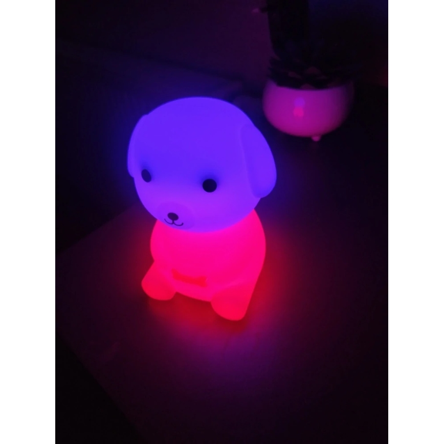 LED RGBW Aptumšojama uzlādējams bērnu nakts lampa LED/2,5W/5V 3000K 1200 mAh suns
