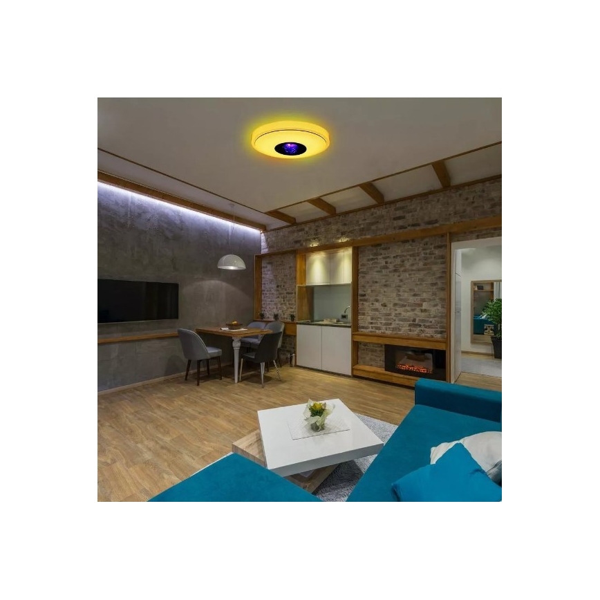LED RGB Aptumšojams griestu gaismeklis MAGIC DISCO LED/18W/230V + tālvadības pults