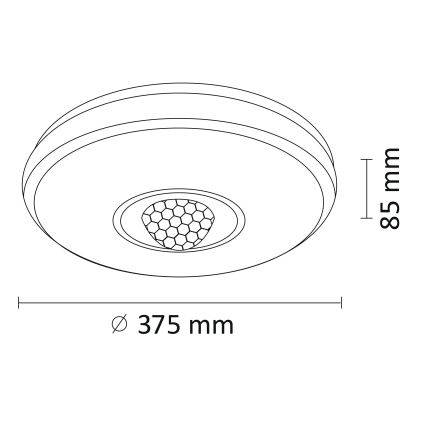 LED RGB Aptumšojams griestu gaismeklis MAGIC DISCO LED/18W/230V + tālvadības pults