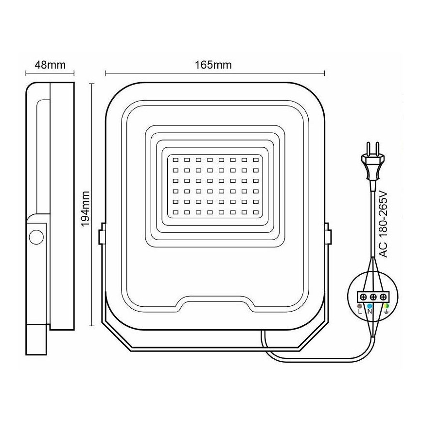 LED RGB Aptumšojams prožektors LED/30W/230V 3000K-6500K Wi-Fi Tuya IP65