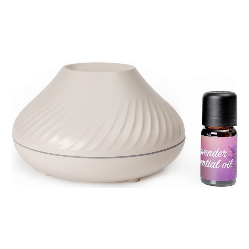LED RGB Aroma difuzors ar liesmas imitāciju LED/6,5W/5V 130ml balta