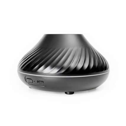 LED RGB Aroma difuzors ar liesmas imitāciju LED/6,5W/5V 130ml melna