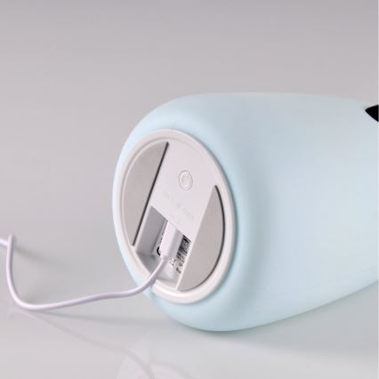 LED RGB Bērnu skārienvadāma maza lampa BEAR LED/0,8W/5V zila