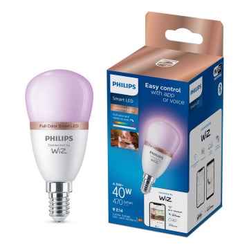 LED RGB dimmējama spuldze Philips SMART P45 E14/4,9W/230V 2200-6500K CRI 90