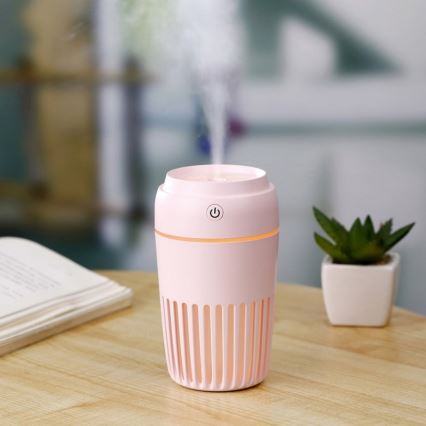 LED RGB Gaisa mitrinātājs 300 ml LED/2W/5V rozā