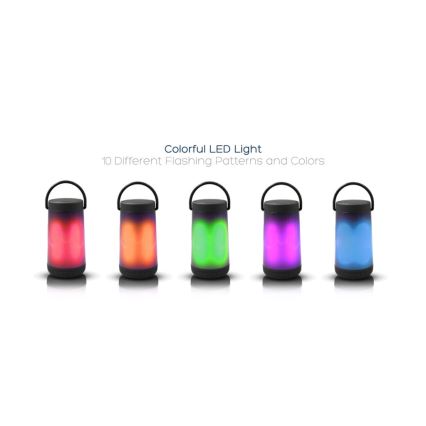 LED RGB Galda lampa ar Bluetooth skaļruni 5W/3,7V 2000 mAh